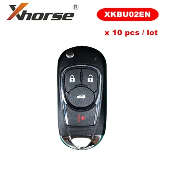 

Xhorse XKBU02EN Wire Flip Universal Remote Key for Buick Style 4 Buttons for VVDI VVDI2 Key Tool English Version 10pcs/lot