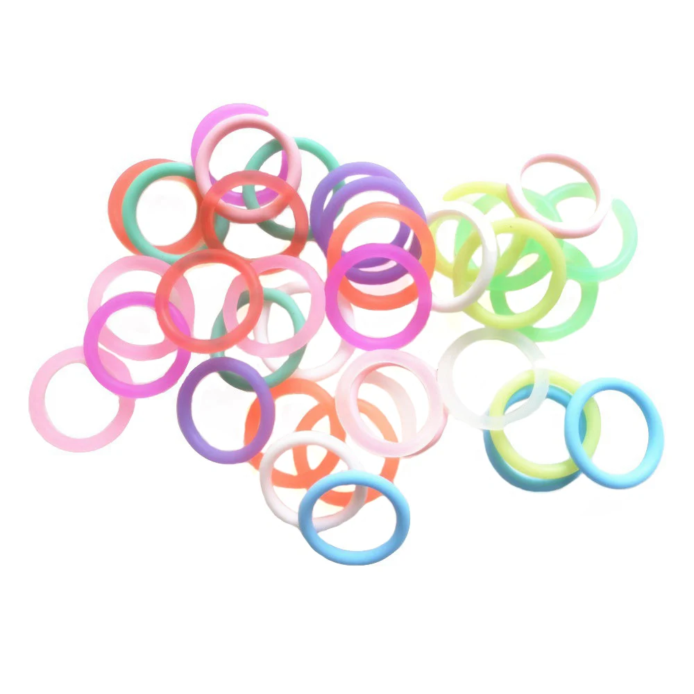 Sutoyuen 200 Pcs Bpa Free Silicone O Ring Baby Pacifier Clips Chain
