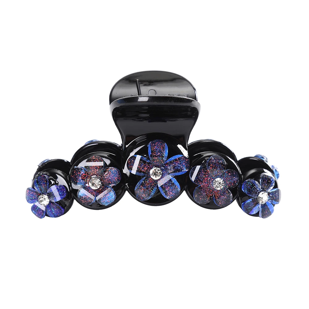 blue flower AWAYTR, Новые бусины карамельного цвета, жемчужные Когти для волос, женские модные заколки для волос, женские заколки для волос с бананом, женские аксессуары для волос - Цвет: blue flower