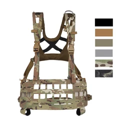 Spc colete tático portátil leve equipamentos de peito colete com sistema molle fivela de náilon para militar caça traje acessórios