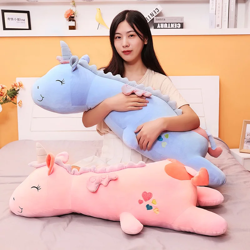 

Lovely Hot Colorful Pegasus Pillow Angel Unicorn Plush Toys Dolls For Kids Birthday Gift Valentine's Day Gifts Christmas Long