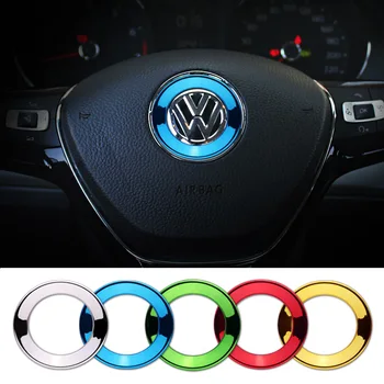 

Multicolor Steering Wheel Center Decoration Cover Trim Auto Interior For Volkswagen VW BEETLE PASSAT car stickers accessories