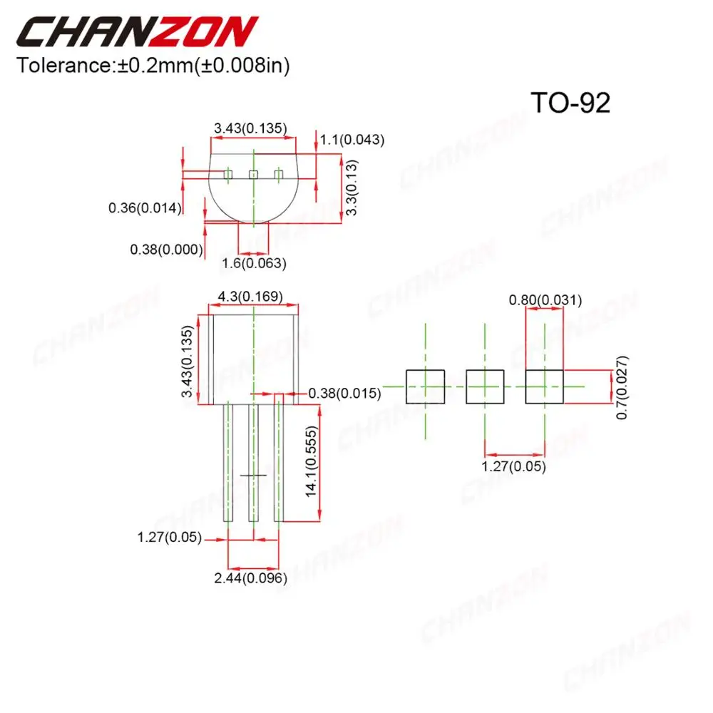 TO-92 NPN PNP Transistor Kit Assortment BC547 2N7000 2N3904 2N5551 BC337 BC557 2N3906 2N2222A S8050 2N5401 BC327 2SC1815 bjt transistor transistors kit