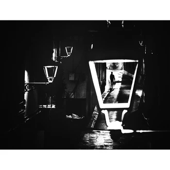 

Since my balcony. Cuadro printout on canvas, art, white and black.