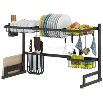 

Cheap Kitchen Organizer Dishes Dryer Storage Rack Holder Kitchen Sink Sponge Holder Tableware Dinnerware Dryer Rack