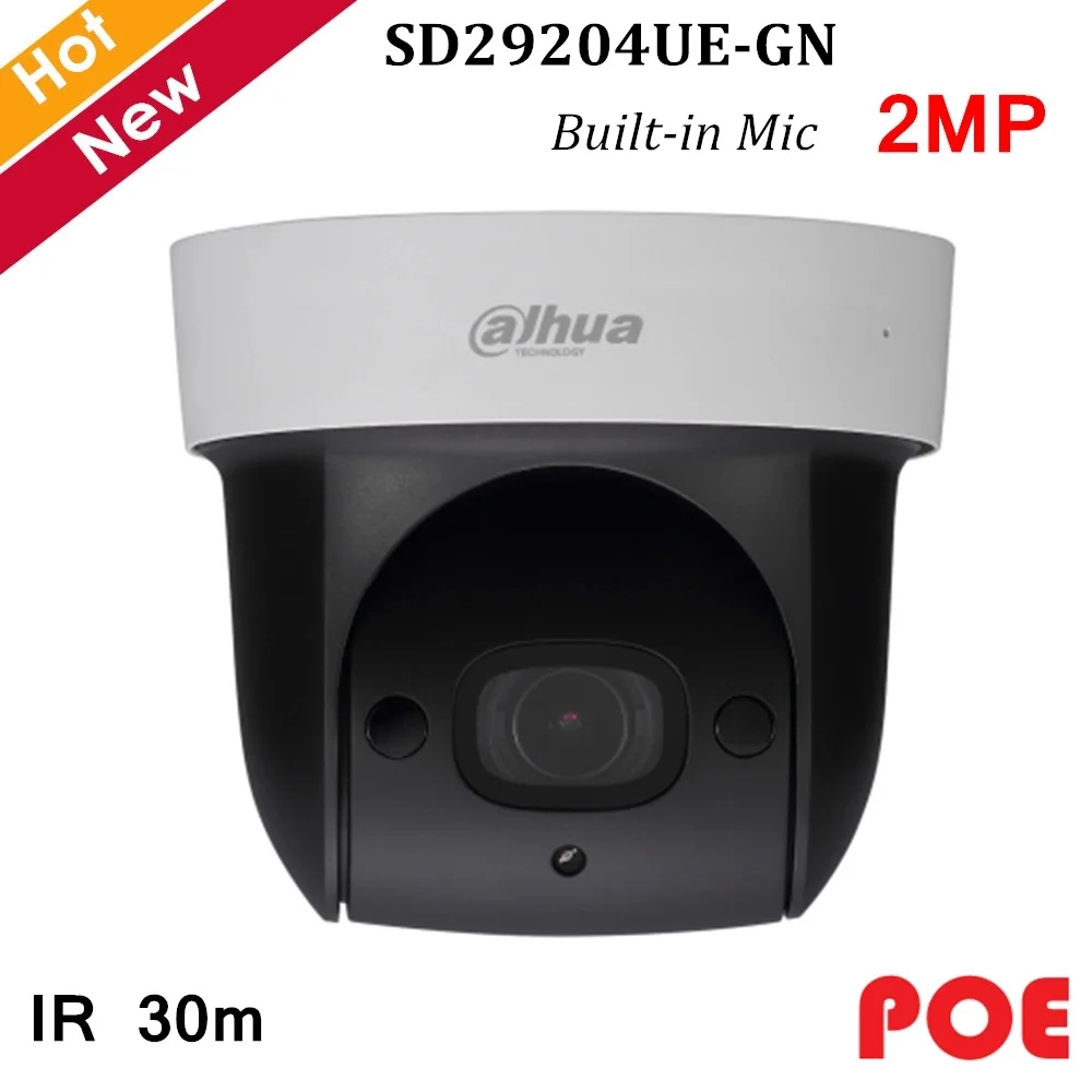 Dahua Lite серия 2Mp Starlight IR PTZ сетевая камера SD29204UE-GN 1/2. 8 STARVIS CMOS мощный 4x оптический зум PTZ IP камера