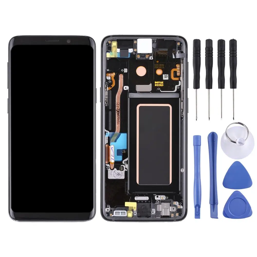 AAA+++ ЖК-экран и дигитайзер Полная сборка с рамкой для Galaxy S9/G960F/G960F/DS/G960U/G960W/G9600