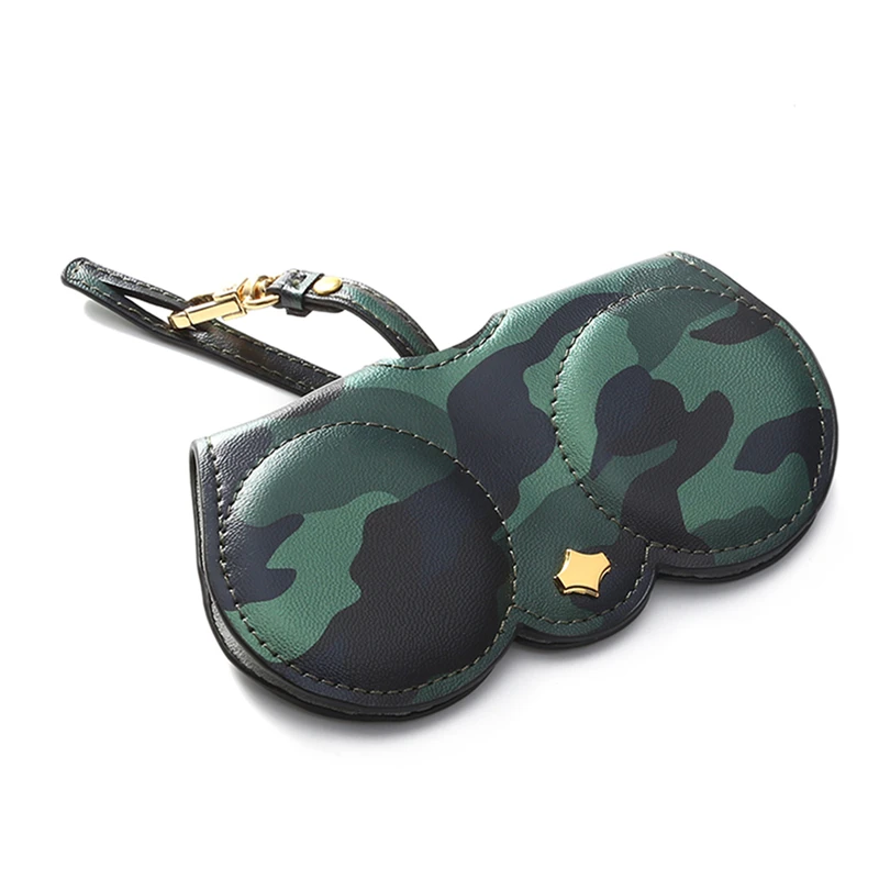 2020 Popular Serpentine Sunglasses Cases Solid color Sunglasses Bag Glasses Protective Sleeve PU Leather Glasses Case