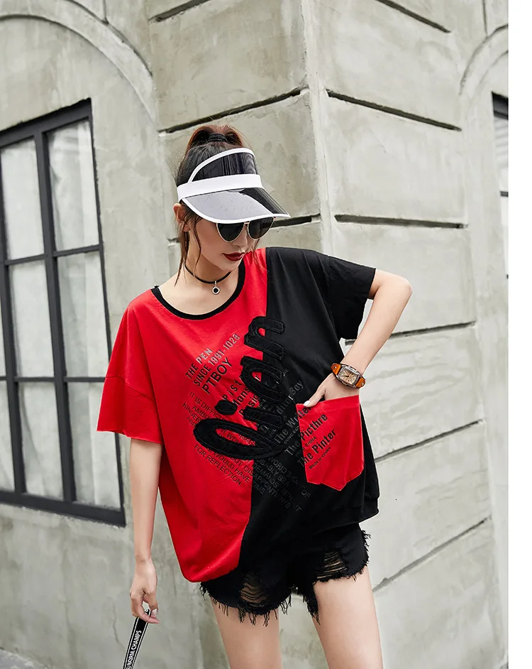 Max LuLu модная Роскошная Корейская одежда женские летние винтажные Топы женские Лоскутные негабаритных футболки с вышивкой повседневные футболки