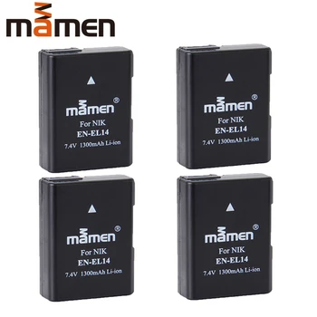 

Mamen 4pcs EN-EL14 EN EL14 EN-EL14a ENEL14 Digital Camera Battery for Nikon Coolpix D3100 D3200 D5200 P7100 P7700 Batteries Pack