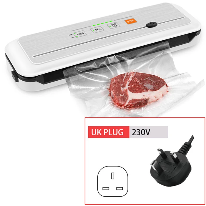230V UK PLUG LAIMENG вакуумная упаковочная машина Sous Vide вакуумный упаковщик для хранения продуктов пакер для пищевых продуктов вакуумные пакеты для вакуумной упаковки S273 - Цвет: 230V UK PLUG
