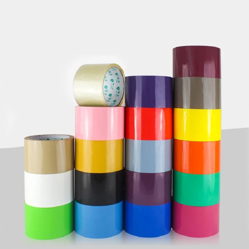 Colored Adhesive Tape OPP Carton Sealing Red Blue Yellow Green Purple Pink Black White Multicolor