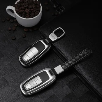

Aluminum Alloy Car Key Case Cover Protector Key Shell Storage Styling Car Accessories for Audi A6 C8 A7 A8 2018 2019