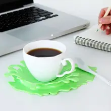 Горчичный в форме крови креативный коврик для чашки ложка отдыха