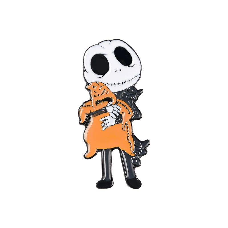 Animated Cartoon Fashion Enamel pins Christmas Eve Horror Ghosts Pin accessories Terrorist Skeleton Badges Personality Jewelry | Украшения