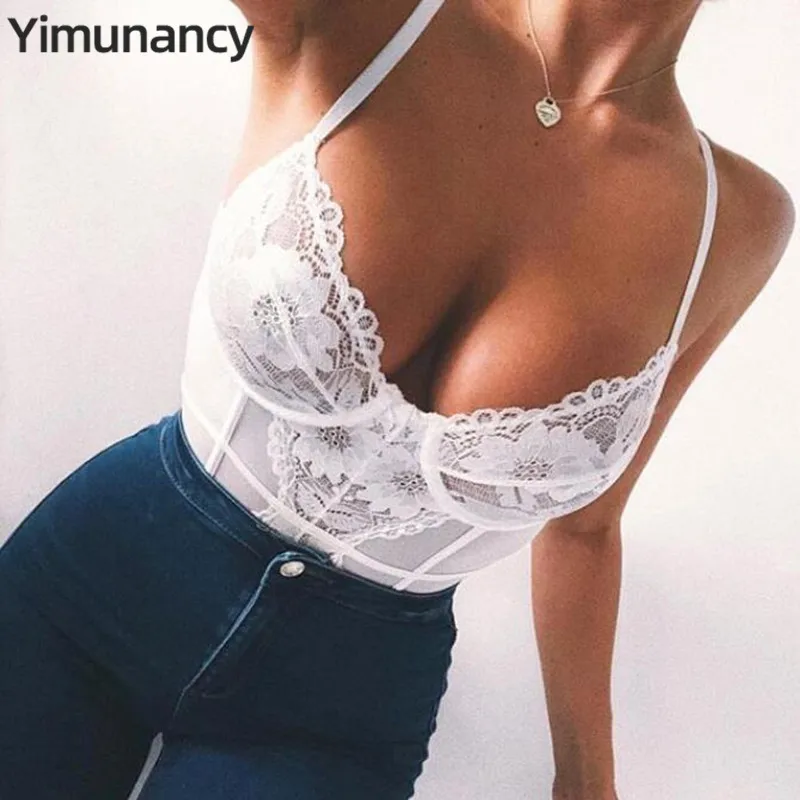Yimunancy Кружевное боди с цветочной вышивкой 4 цвета женское сексуальное Модный