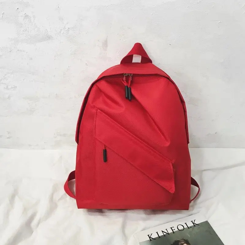 

Teen Boys School Bags for Girls Backpack Men Women Bookbags Large Black Oxford Folds Trend Casual College Style Schoolbag