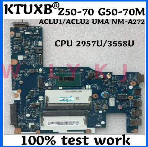 KTUXB NM-A272 материнская плата для ноутбука Lenovo Z50-70 G50-70M ноутбук 5B20G38605 5B20G38599 процессор