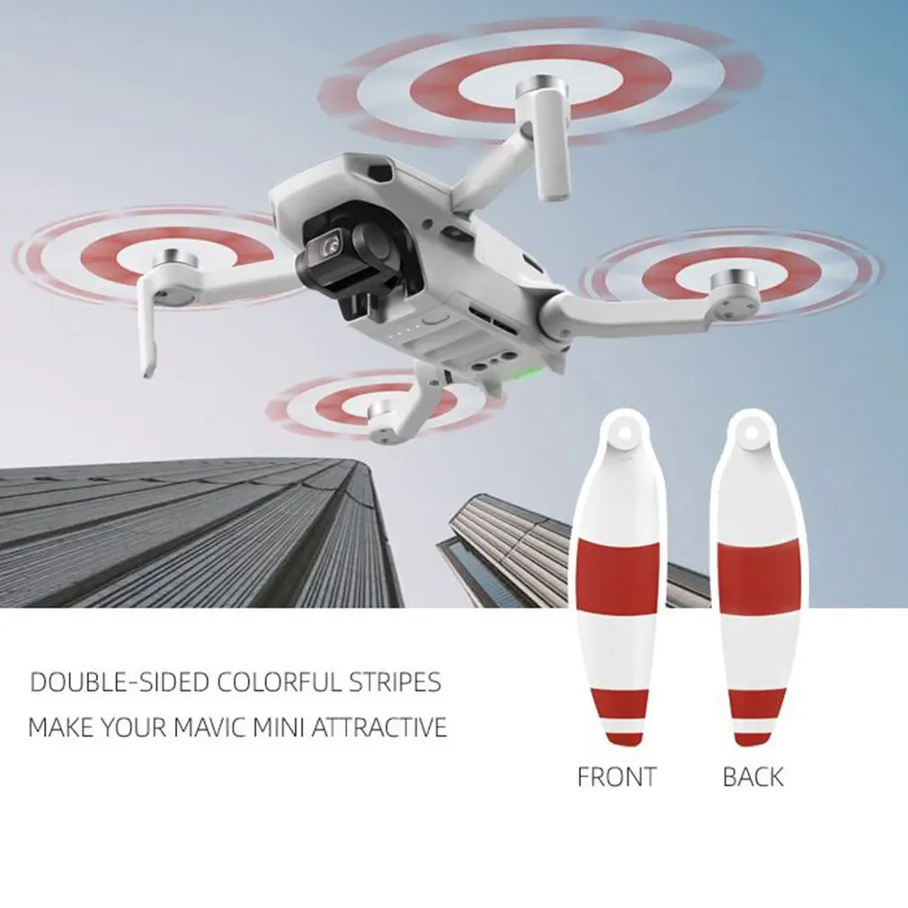 4 пары цветных лопастей пропеллера для DJI Mavic мини-пропеллер набор малошумный для DJI Mavic мини Дрон аксессуары Экспресс Настройка