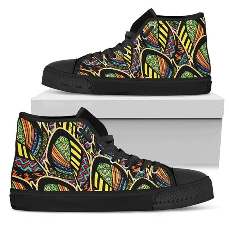 

NOISYDESIGNS Custom Designer Shoes Peacock Yellow Men's High Top Shoes Women Vulcanize Shoes Drop Shipping Zapatos Mujer