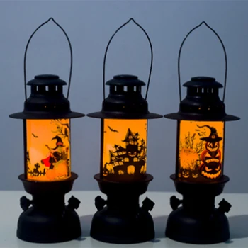 

Halloween Lantern Horror House Decorative Hanging Pumpkin Witch Battery Powered Lights Home Party Portable Lamp Festival Party