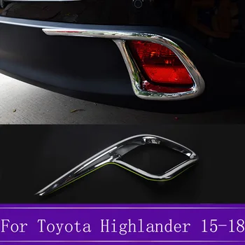 

2Pcs ABS Chrome Accessories Car Rear Fog Lampshade Cover Frame Trim Car Styling For Toyota Highlander 2015-2018