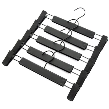 

10pcs Movable Clip Hanging Wardrobe Trousers Skirt Practical Multi Use Hotel Home Clothes Hanger Strong Load Capacity Anti Slip