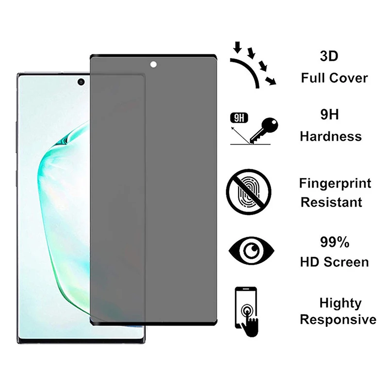 Anti Spy Tempered Glass with Fingerprint Unlock Glass for Samsung S20 Ultra S10 S9 S8 Plus Privacy Screen Protector Pellicola (1)