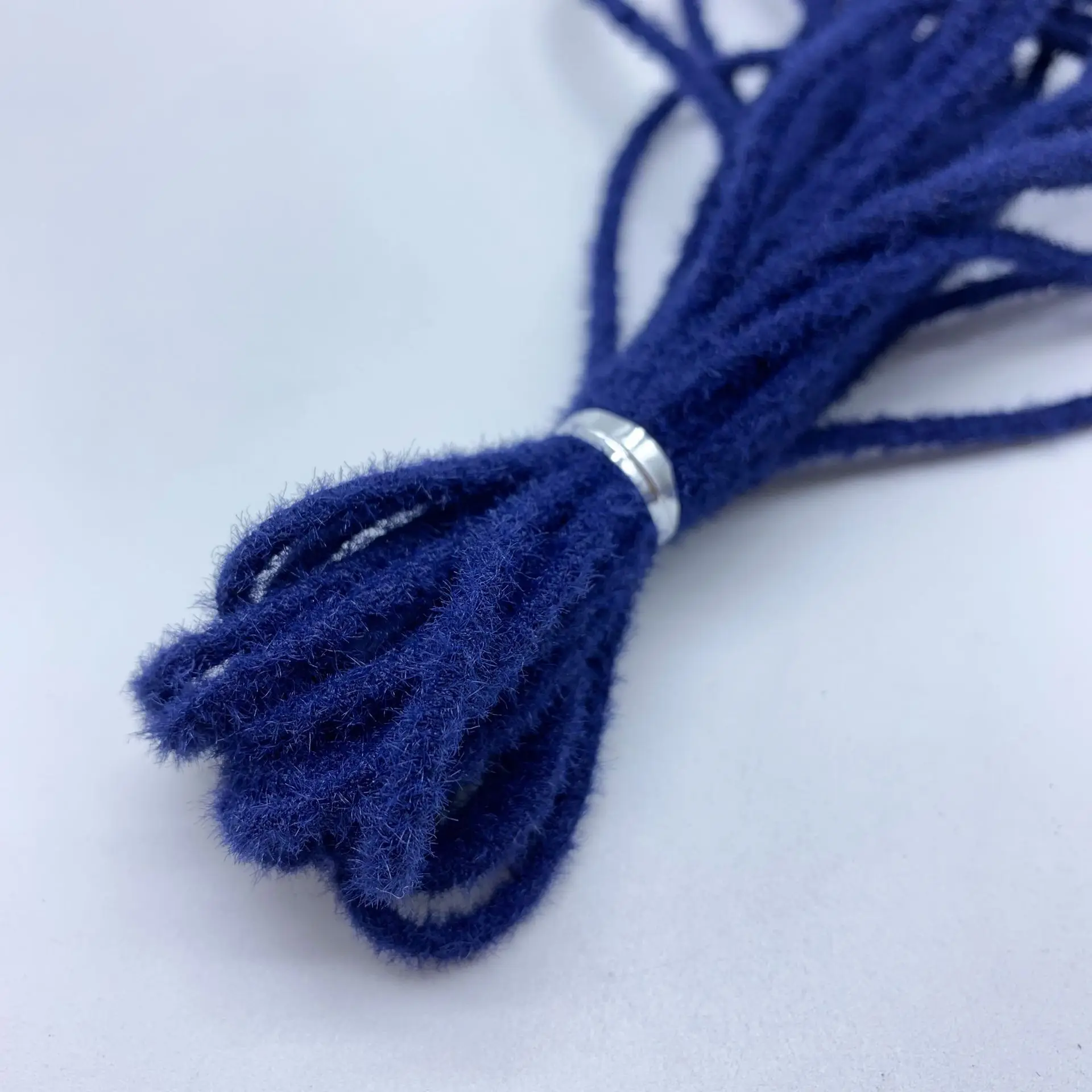 Navy blue 5 м/рулон цветные плюшевые эластичные шнуры высокого растягивания ручной работы канатная Резиновая лента для волос DIY украшения аксессуары материалы для рукоделия - Цвет: Navy blue