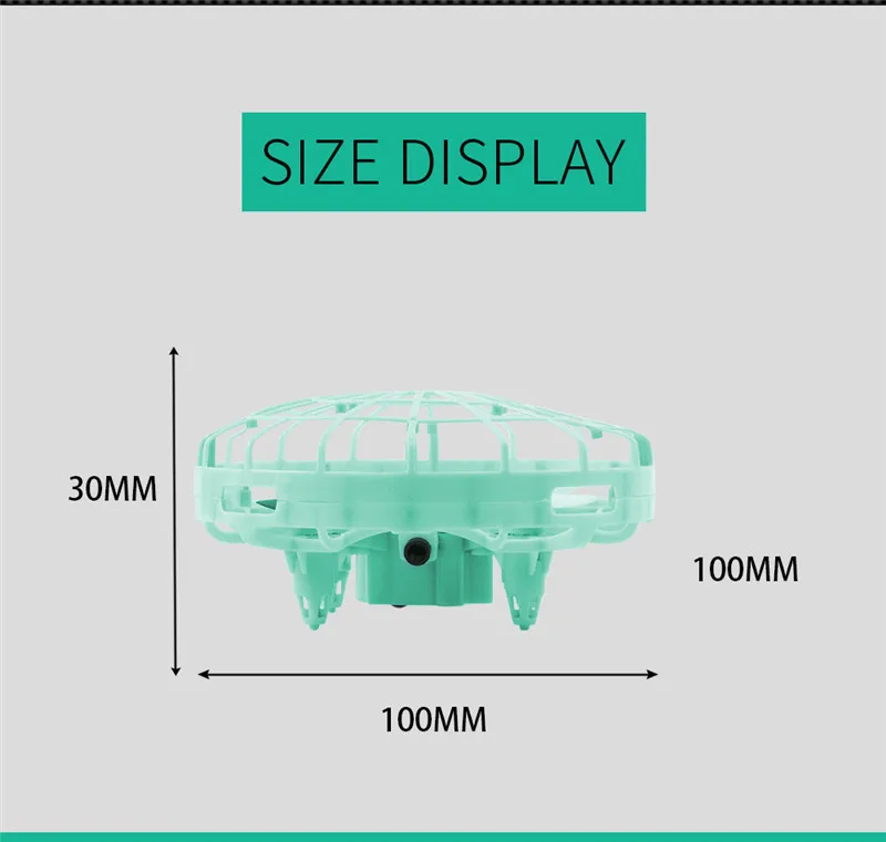 JDRC JD10  Mini Drone UFO Infrared Sensing Control Hand Aircraft Quadcopter Infraed Induction Intlligent Blue/Green RC Kid Toy