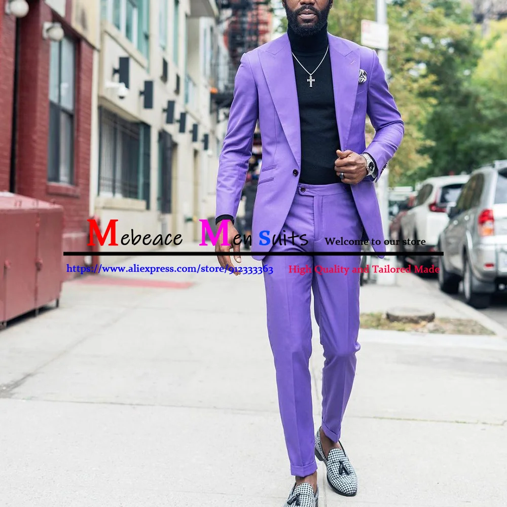 Groomsmen Wedding Slim Fit Tuxedos Men 