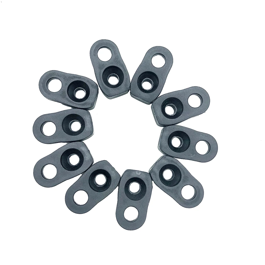 Perfeclan 10pcs Kayak Canoe D Rings Eye Pad Deck Fitting Bungee Cord Kit