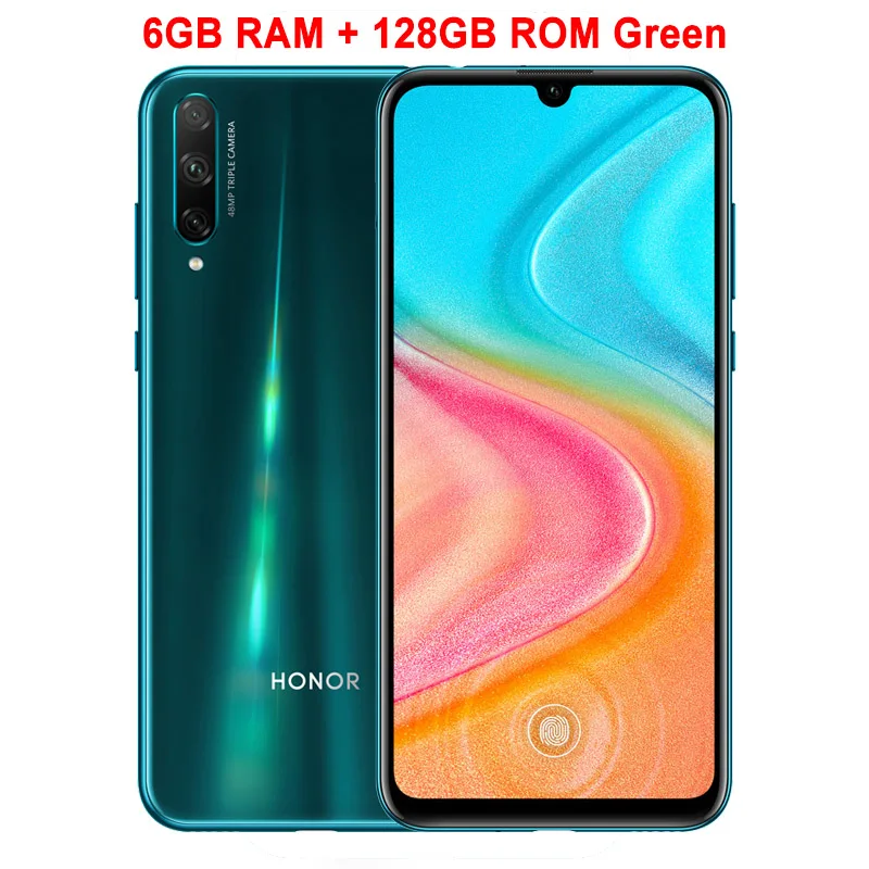 Мобильный телефон Honor 20 Lite, 6,3 дюймов, 4 Гб+ 64 ГБ, Восьмиядерный процессор Kirin 710F, Android 9,0, МП, смартфон с отпечатком пальца - Color: GREEN 6GB 128GB