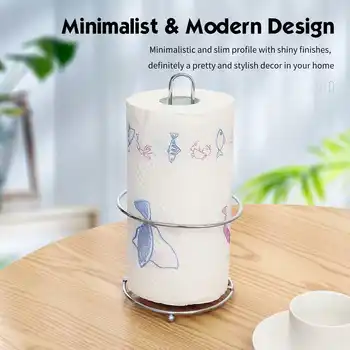 

Kitchen Toliet Roll Paper Towel Holder Stand Rack Organizer Stainless Steel Storage Shelf Kitchen Bathroom Hardware Paper Holder