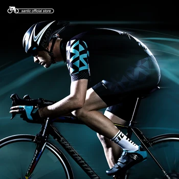 

Santic Men Cycling Padded Short Sets Pro-fit Imported CARVICO Fabric Import M1507 Pad Cycling Clothings Suits M7C02119/M7C05092