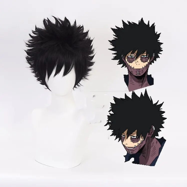 Wig Аниме Мой герой Academy Boku no Hero Academy OCHACO URARAKA Dabi косплей костюм полный набор на заказ - Цвет: Wig