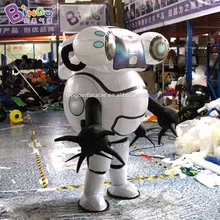 Рекламная цена 2X1x1,8 метров надувной костюм робота для выставки или шоппинга/надувные костюмы для демонстрации игрушек