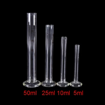

5ml Graduated Glass Measuring Cylinder Chemistry Laboratory Measure New