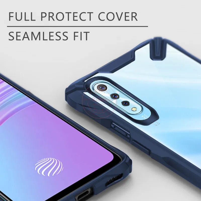 Military airbag Anti-fall shell Case For Vivo S1  IQOO Neo  Y7S Transparent Acrylic PC +TPU Shockproof Armor Back cover Case (15)