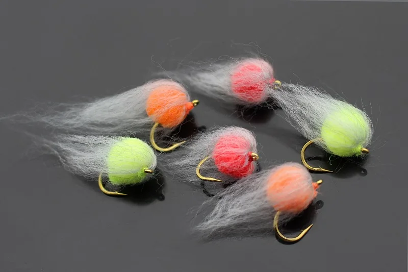 Assorted Tigofly 30 шт./партия 3 цвета Nuke Egg Fly Glo ошибка рыболовные крючки мухи приманки РАЗМЕР 8 - Цвет: Assorted
