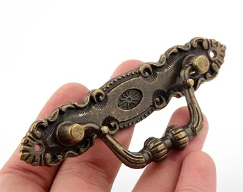 

New 100pcs/lot 104mm Retro Alloy Kitchen Drawer Cabinet Door Handle Furniture Knobs Hardware Cupboard Antique Pull Handles