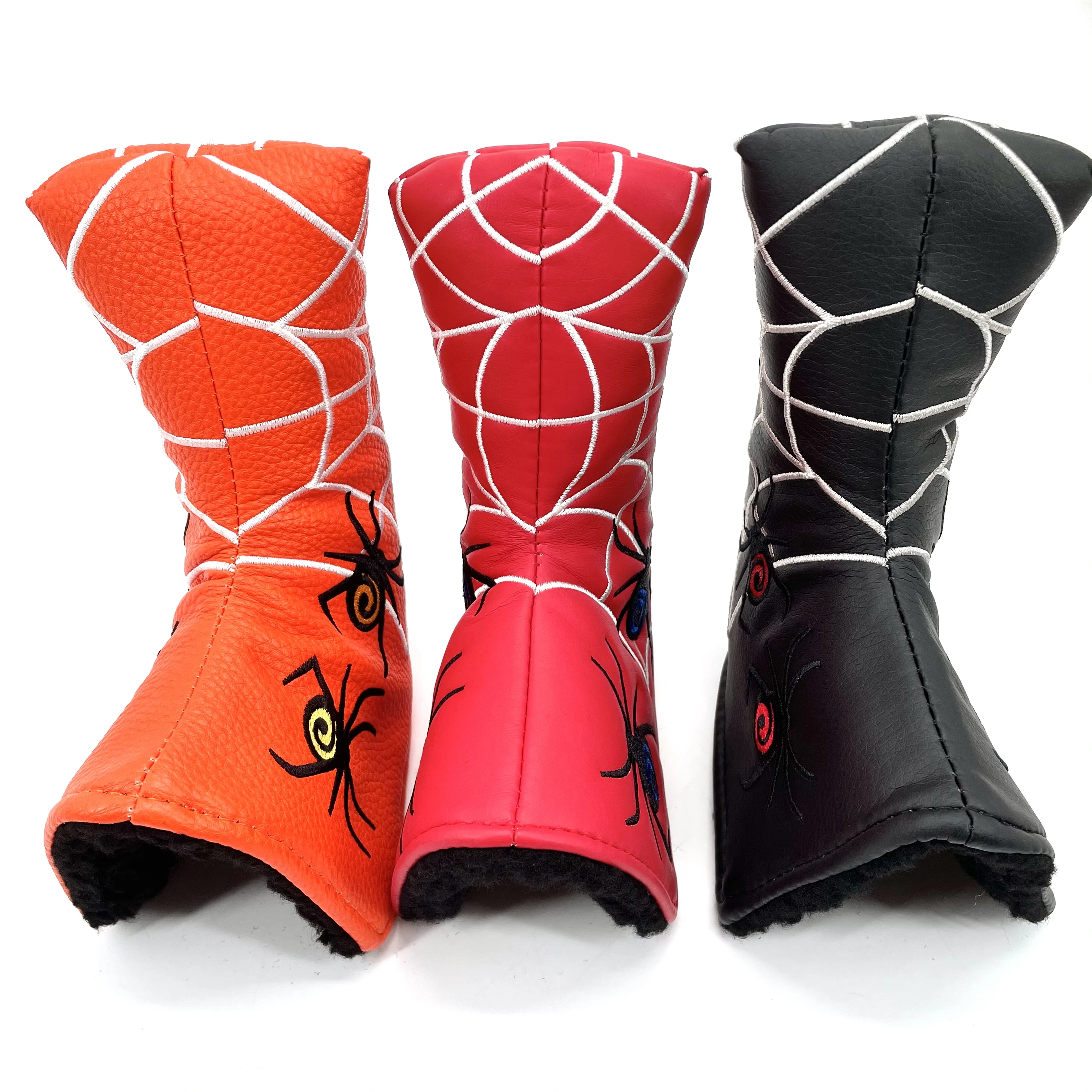 Golf L-shape Putter Cover Headcover for Blade Golf Putter Golf Driver Head Cover Spider Silver Web Head Dustproof Covers 5