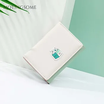 

Lovely Style Womens Wallets and Purses Minimalist Wallets Slim Short Wallet Cartoon Pattern Card Holder Cute Teenager 2020 New