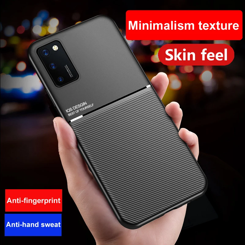 Кожаная текстура Матовый мобильный телефон чехол для Huawei Честь 30 V30 Pro 30S V20 20i 20 10 9X