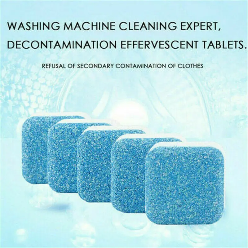 

5pcs Useful Washing Machine Cleaner Descaler Deep Cleaning Remover Deodorant Detergent Effervescent Tablet Washer Cleaner