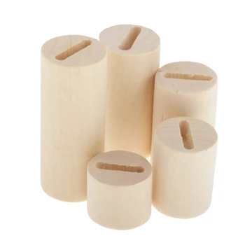 

Set of 5 Wooden Ring Jewelry Display for Shop Home Party Art Decoration
