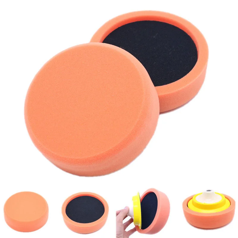 

150 Sponge Wheel Polishing Disc 6 Inch Concave Sponge Disc Waxing Machine Sponge Disc 125 Flocking Self-Adhesive Waxed Cotton