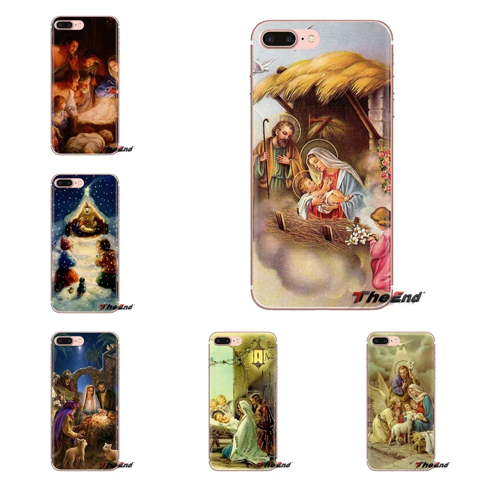 

For Huawei Mate Honor 4C 5C 5X 6X 7 7A 7C 8 9 10 8C 8X 20 Lite Pro Nativity Scene Christmas Art Soft Transparent Shell Covers