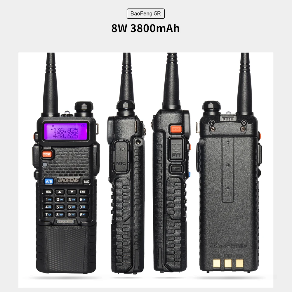 Обновленная портативная рация BaoFeng 8 Вт VHF/UHF удобная Двухдиапазонная CB