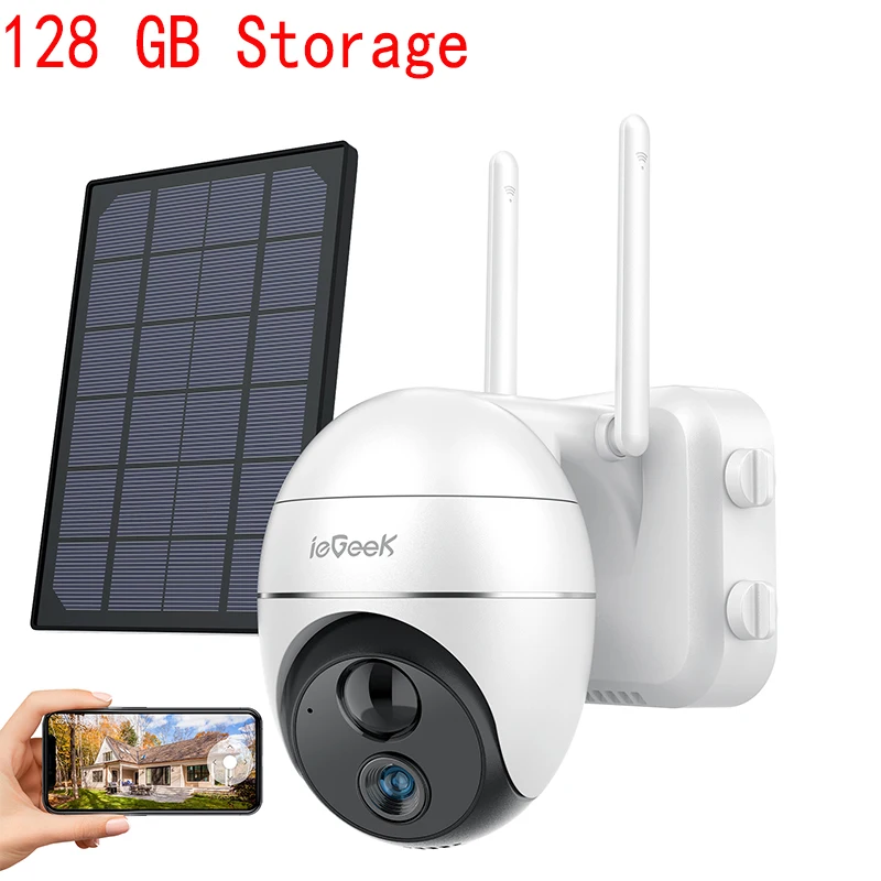 『Video Surveillance!!!』- Outdoor WiFi Security Protection Camera 360
° PTZ CCTV Video Wireless Battery Camera Night Vision IP Camera with
Solar Panel